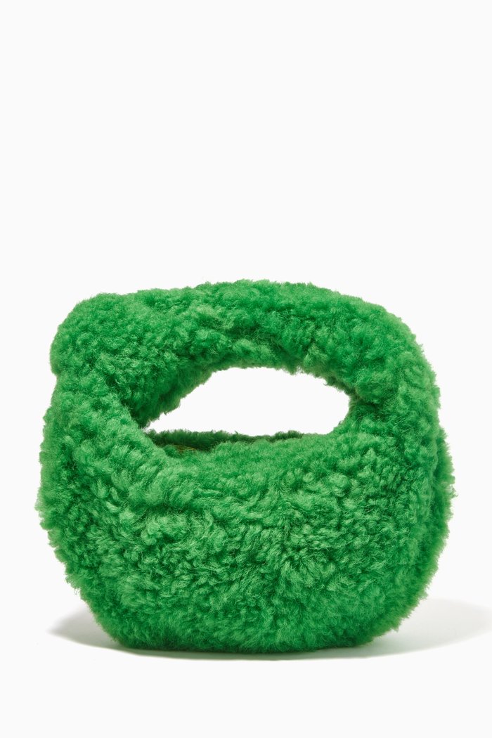 

Mini Jodie Bag in Shearling, Green
