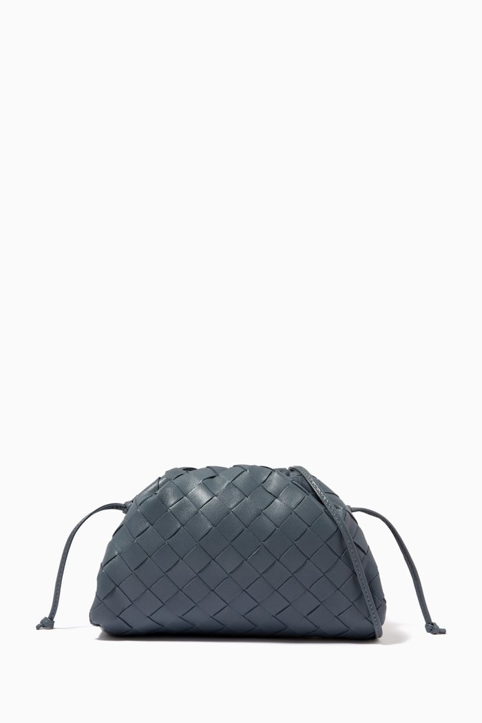 

Mini Pouch in Intrecciato Nappa, Grey