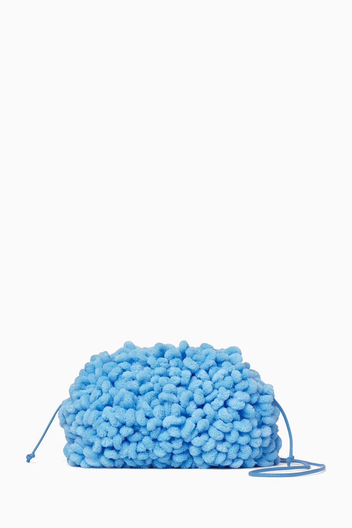 

Mini Pouch in Mini-mop Effect Twisted Chenille, Blue