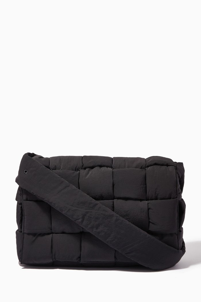 

Padded Tech Cassette in Intrecciato Nylon, Black
