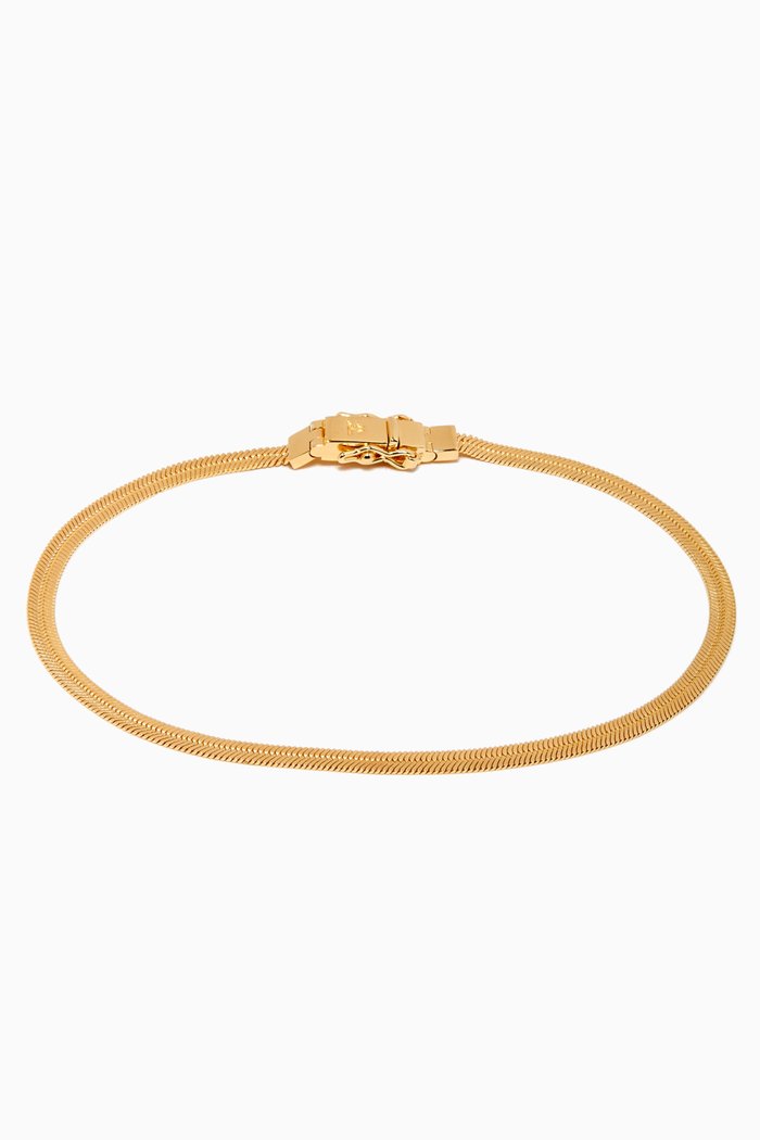 

Herringbone Bracelet in 9kt Gold Plated Sterling Silver