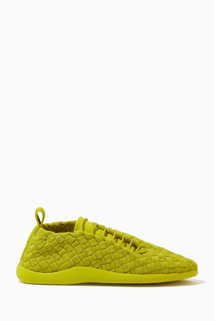 

Plat Sneakers in Intreccio Elastic, Green