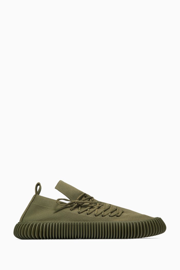 

Ripple Lace-up Sneakers in Tech Knit, Brown
