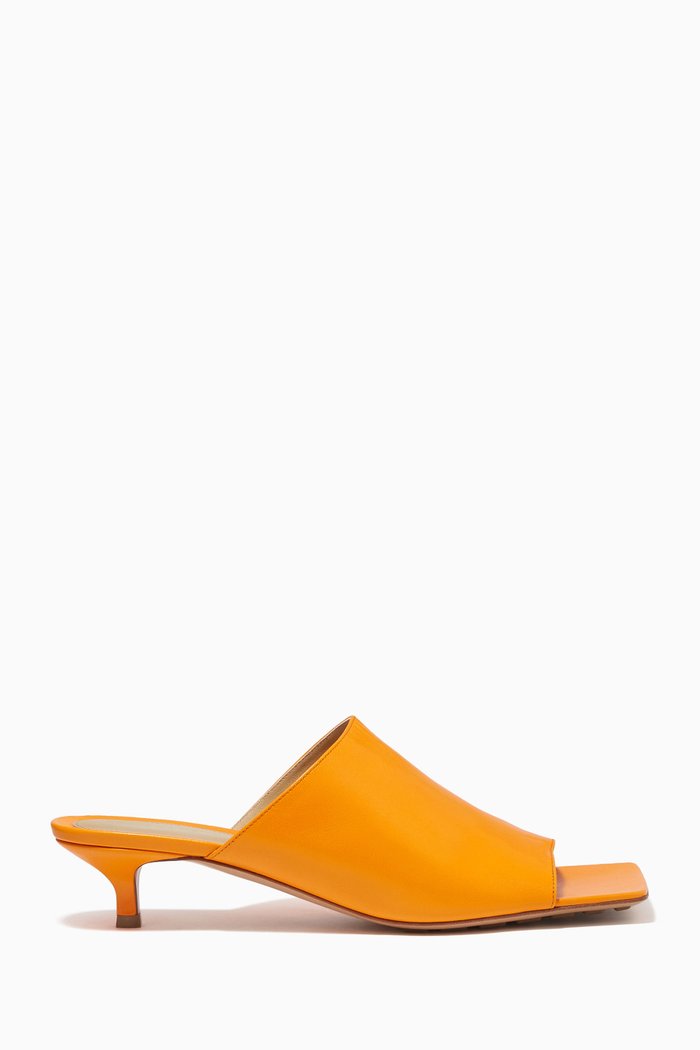 

Stretch Mules in Nappa, Orange