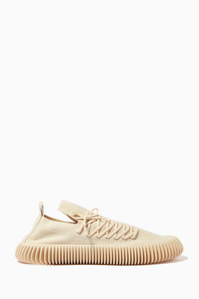 

Ripple Lace-up Sneakers in Tech Knit, Brown