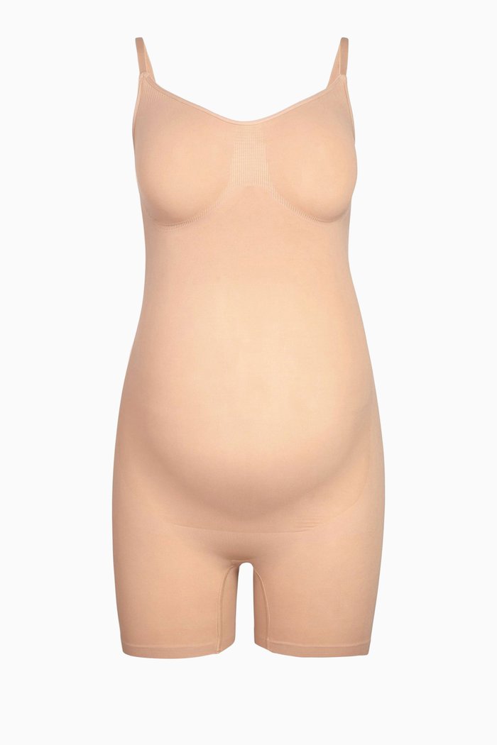 

Maternity Sculpting Mid Thigh Bodysuit, Grey