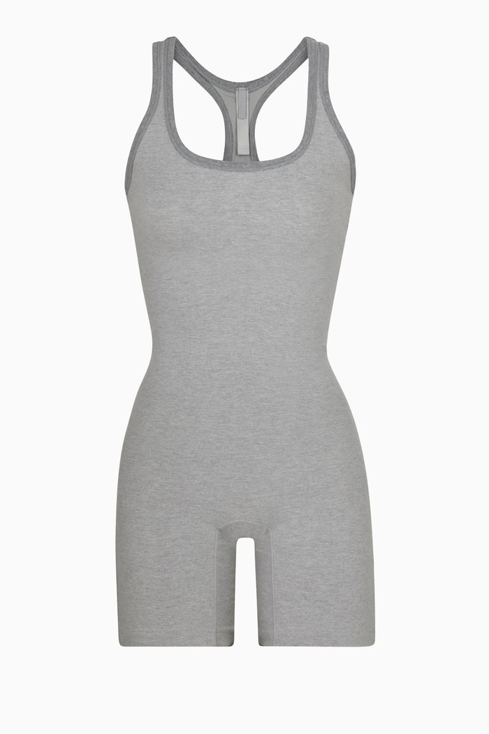 Outdoor Basics Mid Thigh Bodysuit, Grey
