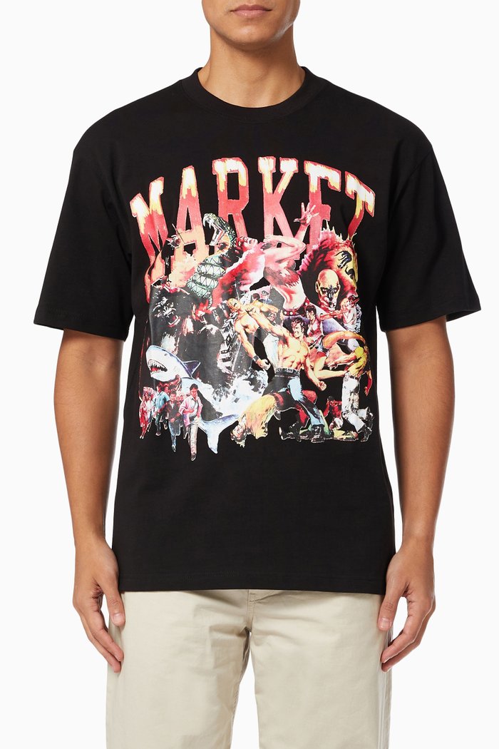 

Arc Animal Mosh Pit T-Shirt in Cotton, Black