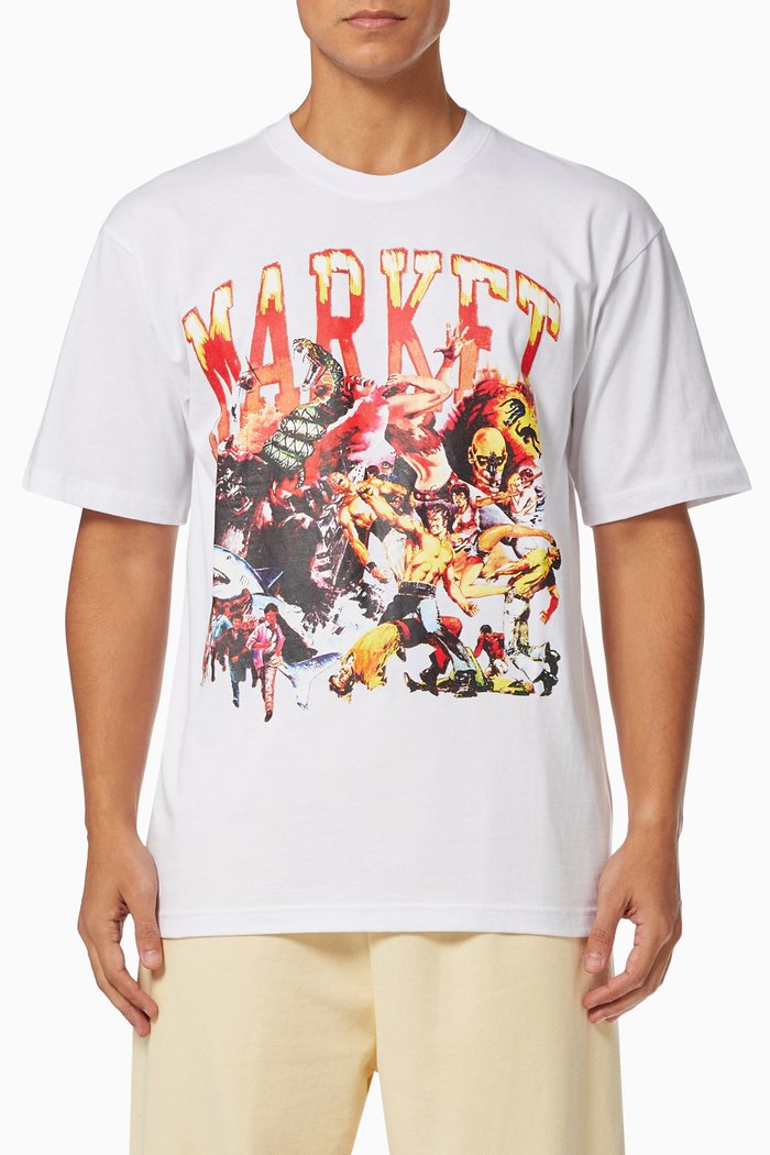 

Arc Animal Mosh Pit T-shirt in Cotton, White
