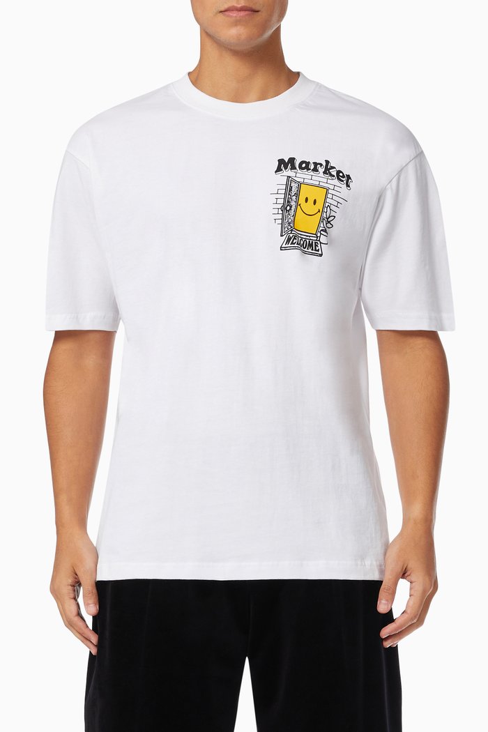 

Smiley Homegoods T-shirt in Cotton, White