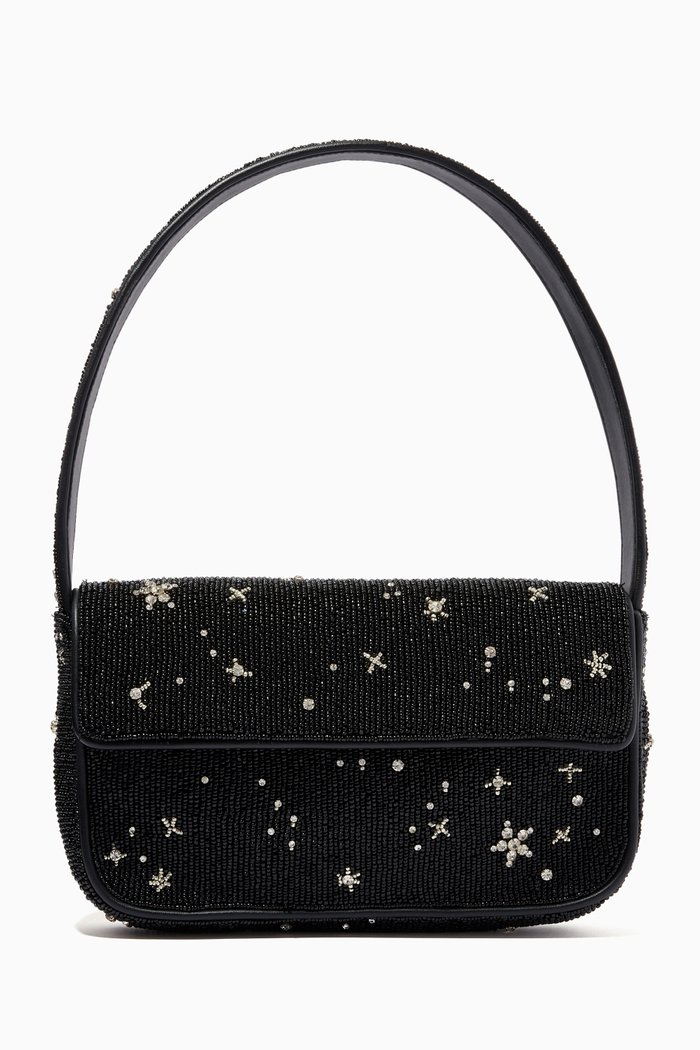 

Tommy Beaded Shoulder Bag, Black