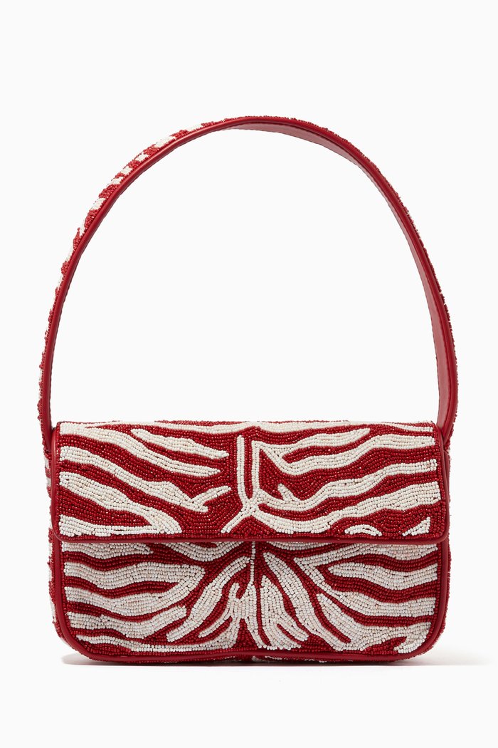 

Tommy Beaded Shoulder Bag, Red