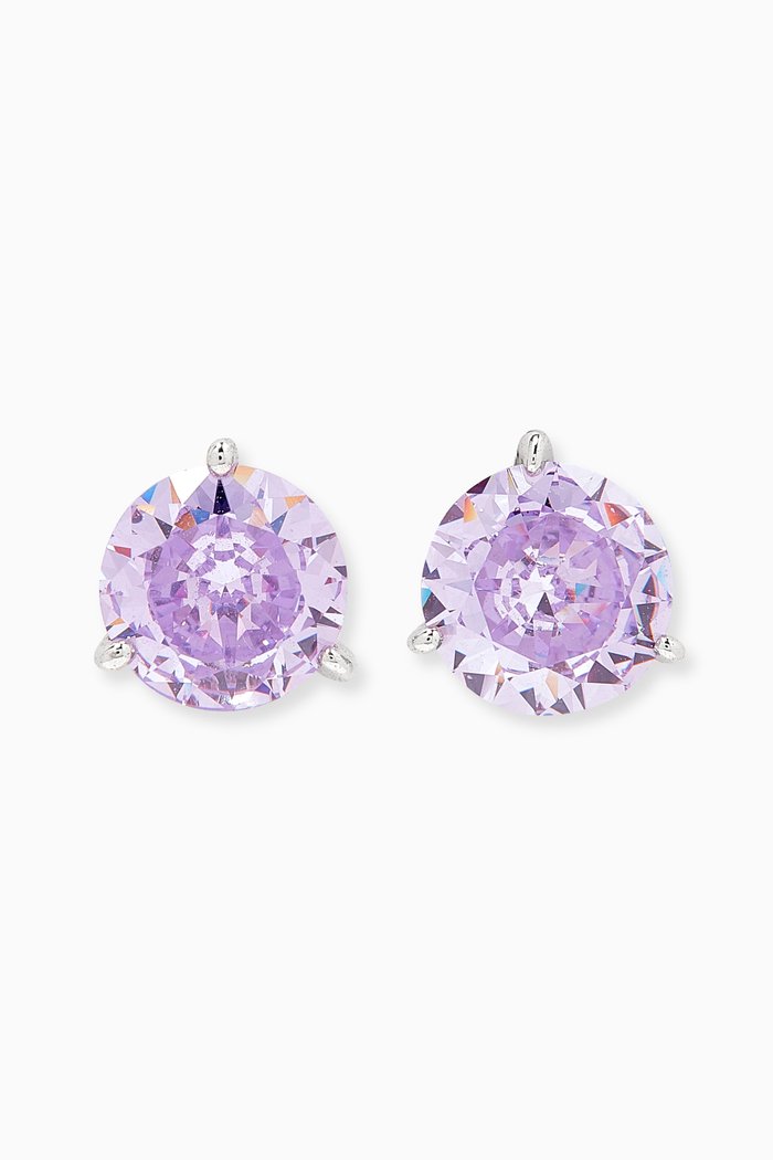 

Brilliant Statement Studs in Metal, Purple