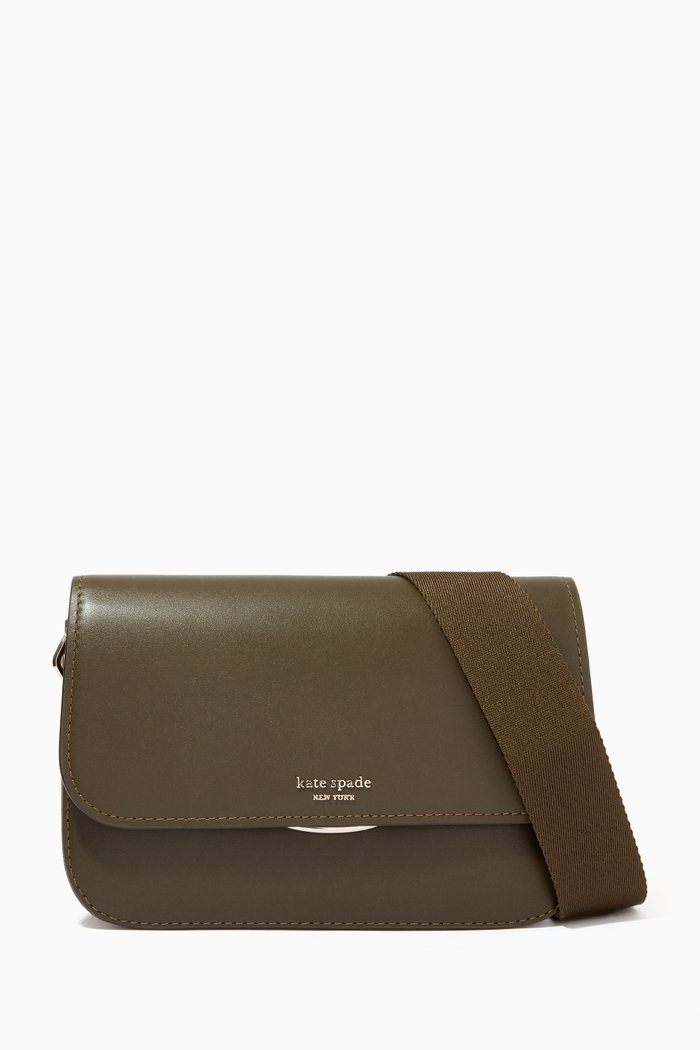 

Buddie Medium Shoulder Bag in Leather, Green