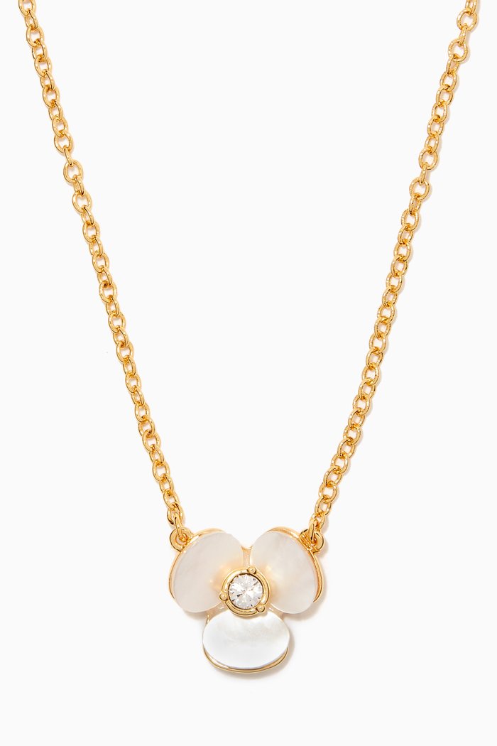 

Disco Pansy Mini Pendant Necklace, Neutral