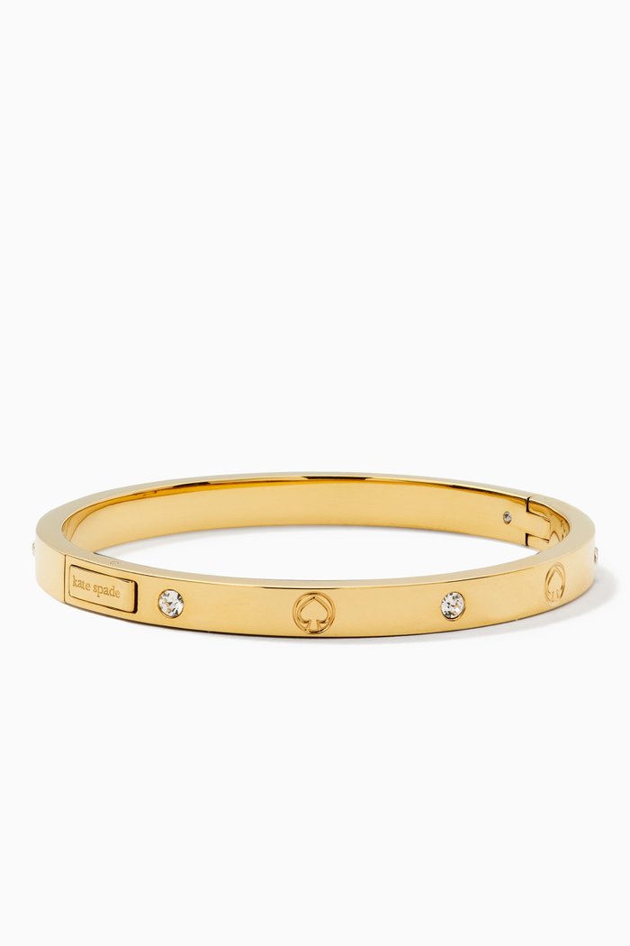Infinite Spade Engraved Bangle in Gold Plating