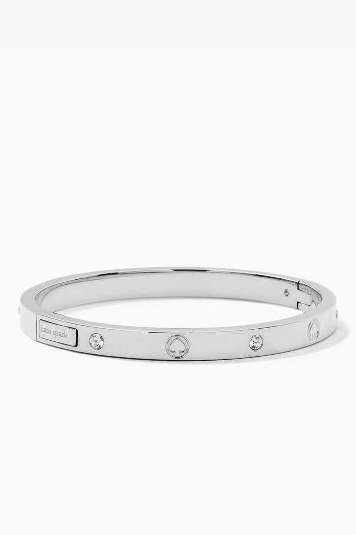 

Infinite Spade Engraved Bangle in Silver Plating