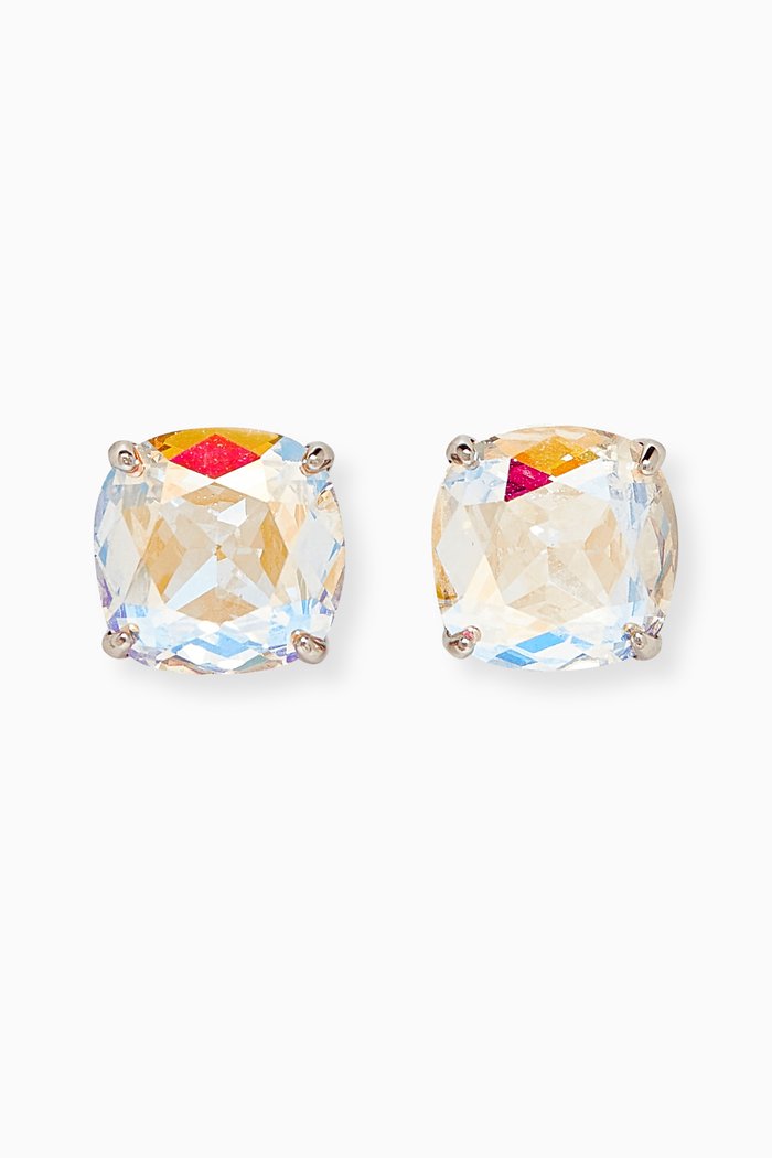 KS Small Square Studs in Metal, Multicolour