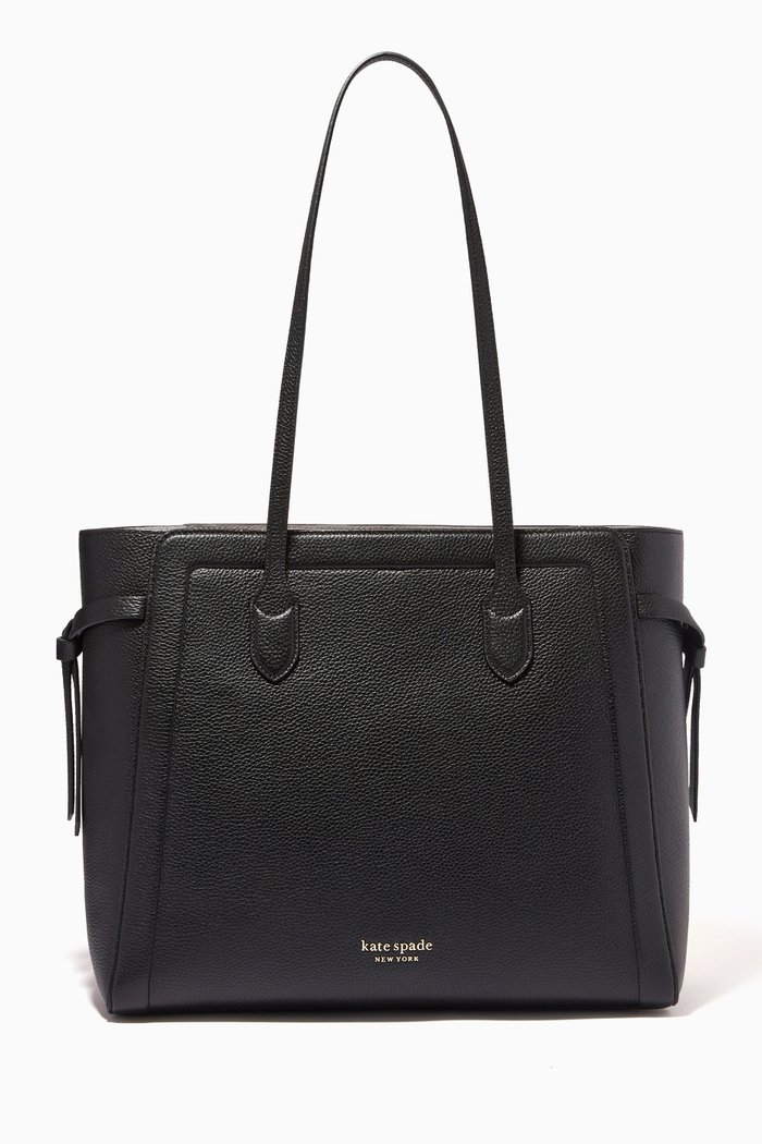 

Knot Tote Bag in Leather, Black