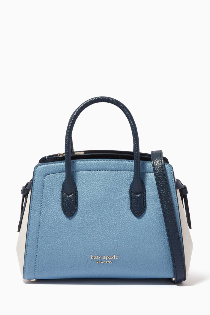 

Knott Mini Colour-block Satchel Bag in Leather, Multicolour