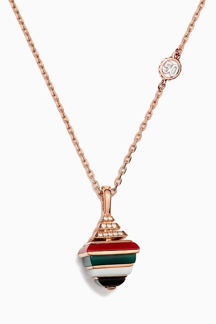 

Cleo Rev National Day Diamond Pendant Necklace in 18kt Rose Gold