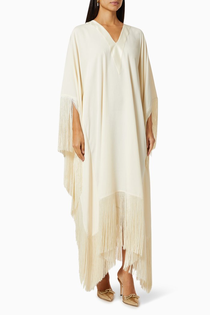 

Very Ross Fringe Trim Kaftan, White