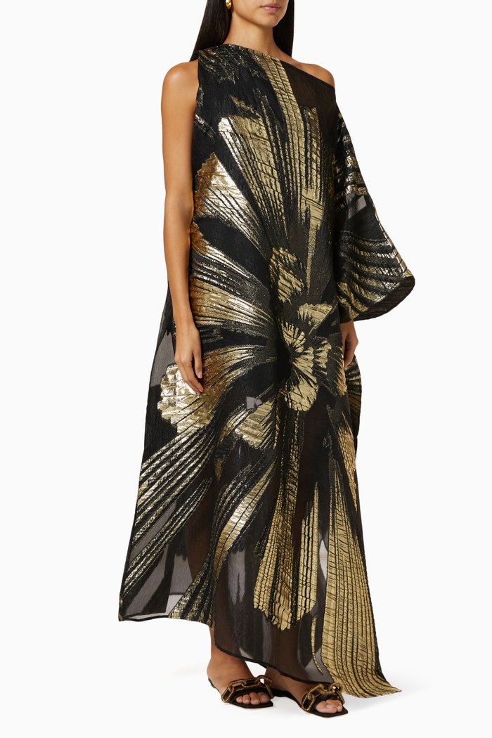 

Guggenheim Sole Kaftan in Jacquard, Black