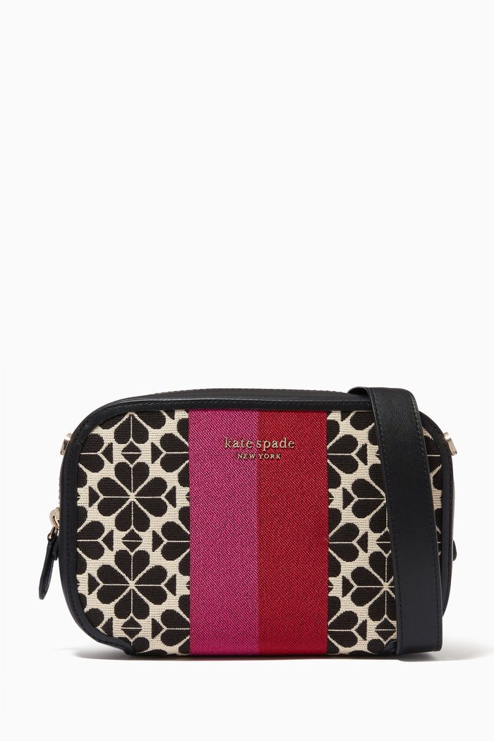 

Medium Camera Bag in Spade Flower Stripe Jacquard, Multicolour