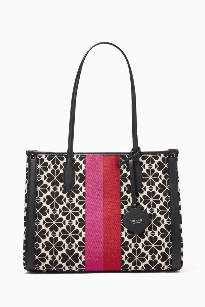 

Flower Stripe Shopper in Jacquard, Multicolour