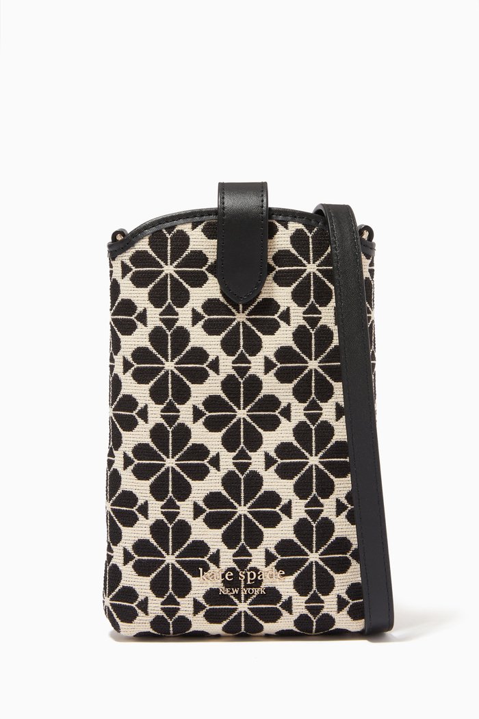 

North South Crossbody Bag in Spade Flower Jacquard, Multicolour