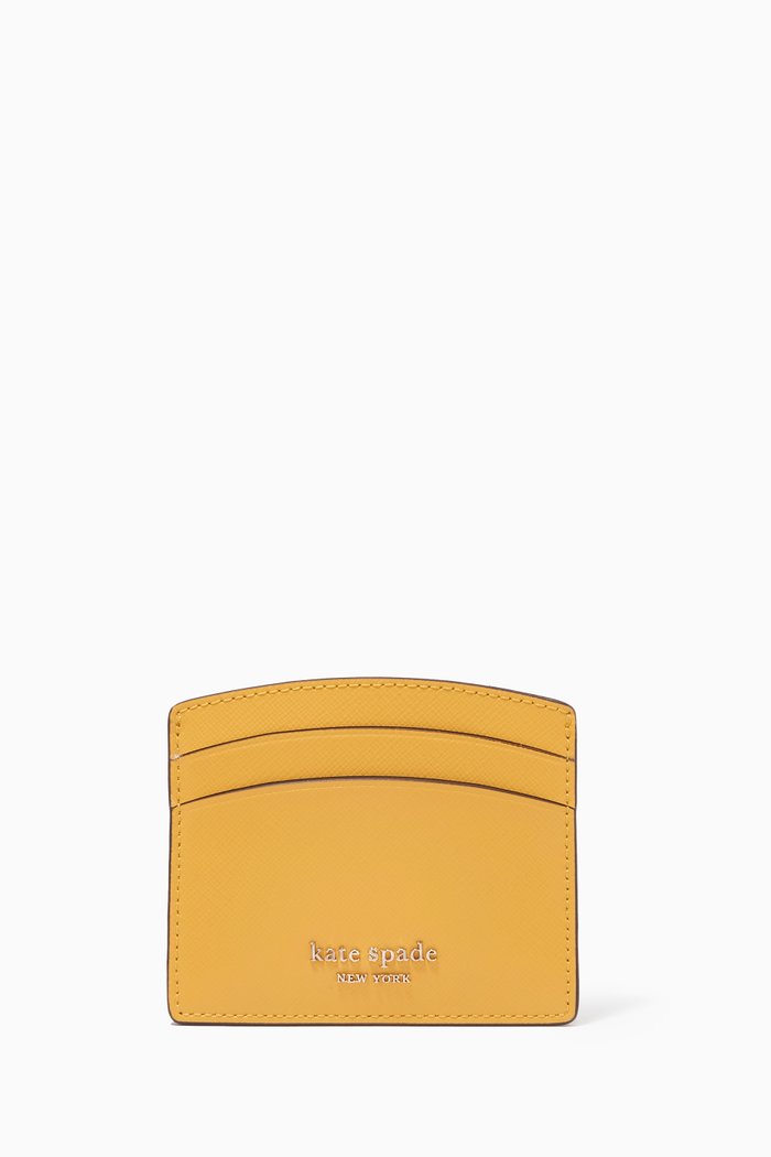 

Spencer Card Holder in Leather, Yellow