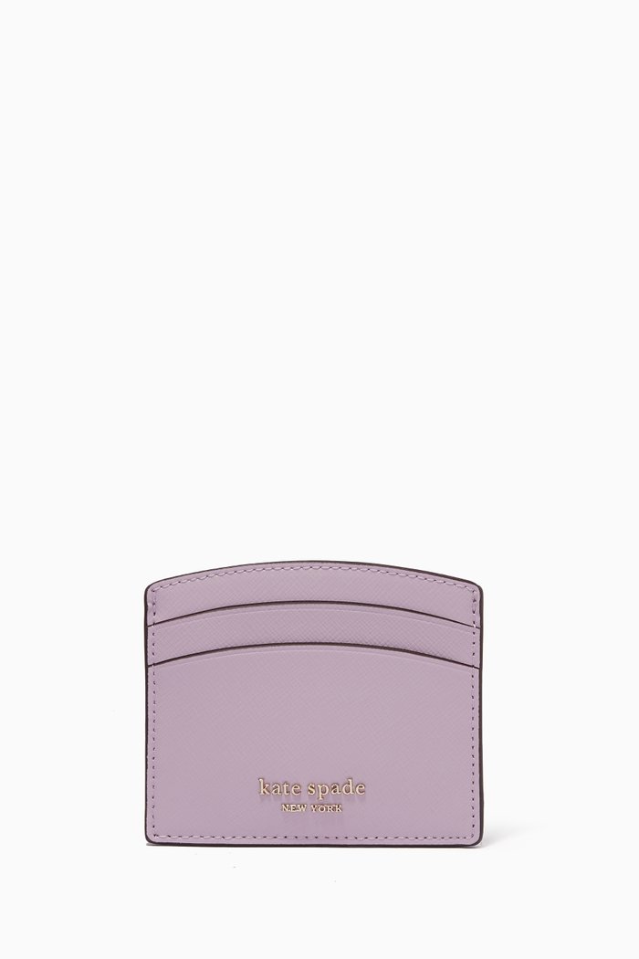 

Spencer Card Holder in Leather, Purple