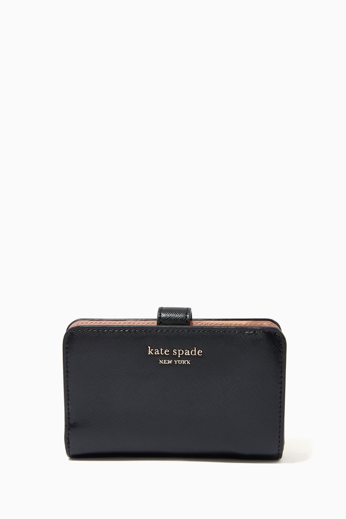 

Spencer Compact Wallet in Leather, Black