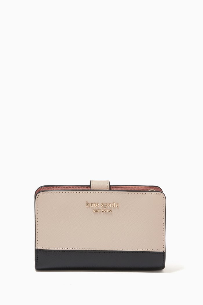

Spencer Compact Wallet in Leather, Multicolour