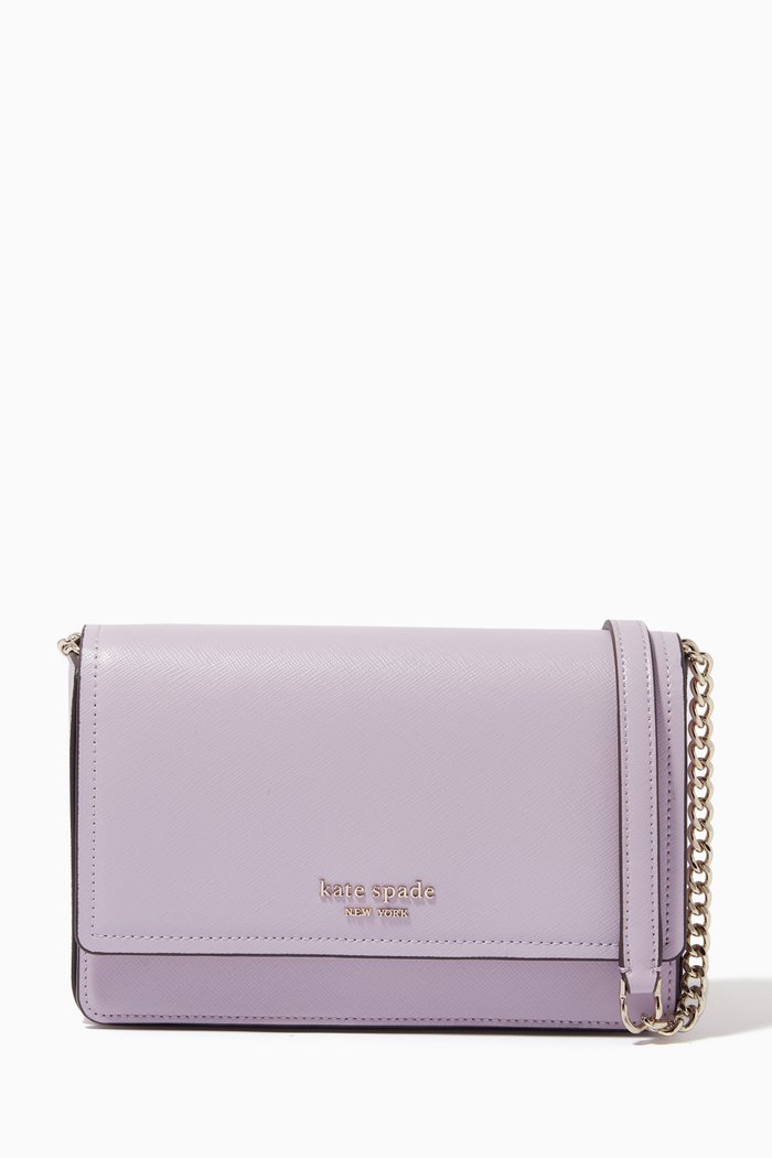 

I Heart NY Crossbody Bag in Leather, Purple