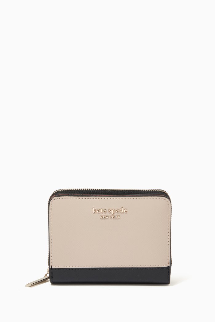 

Spencer Small Compact Wallet in Leather, Multicolour