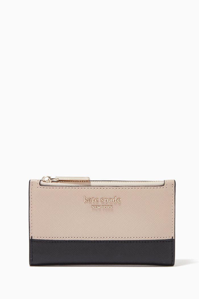

Spencer Small Slim Wallet in Leather, Multicolour