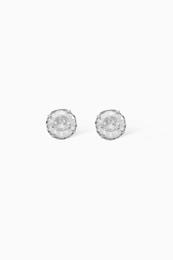 That Sparkle Round Earrings in Metal, Silver