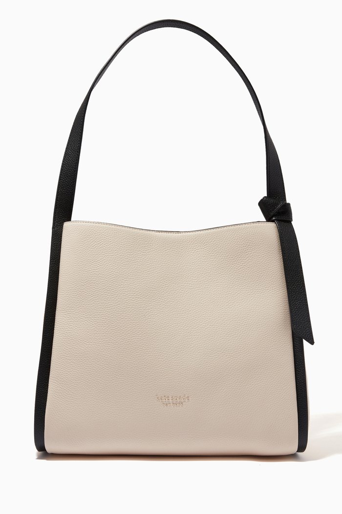

Knott Large Shoulder Bag in Leather, Multicolour