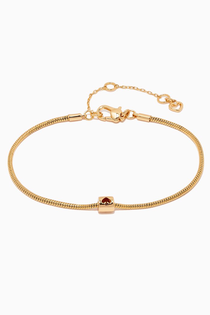 

Heart Charm Bracelet in Metal, Gold