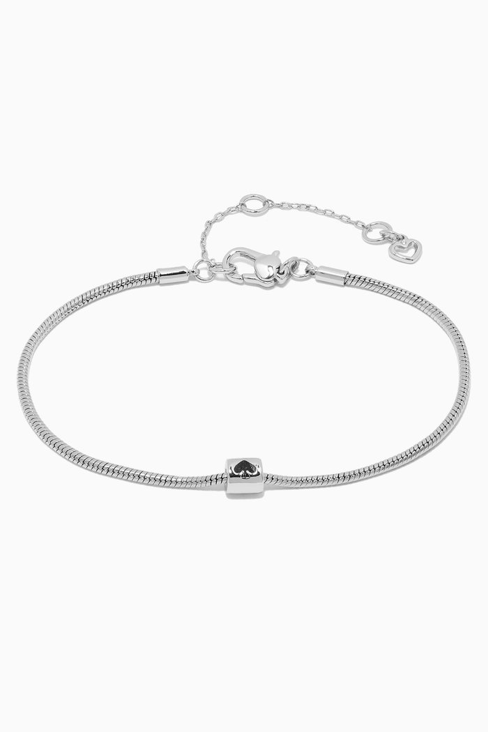 

Heart Charm Bracelet in Metal, Silver