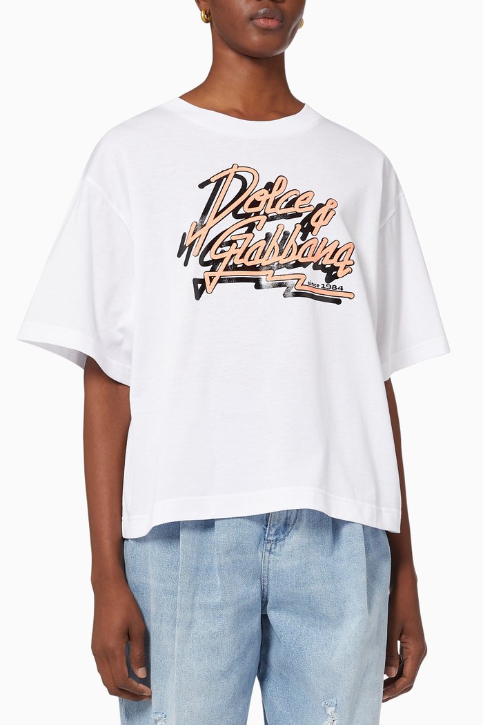 

Graphic Logo T-Shirt in Cotton, White