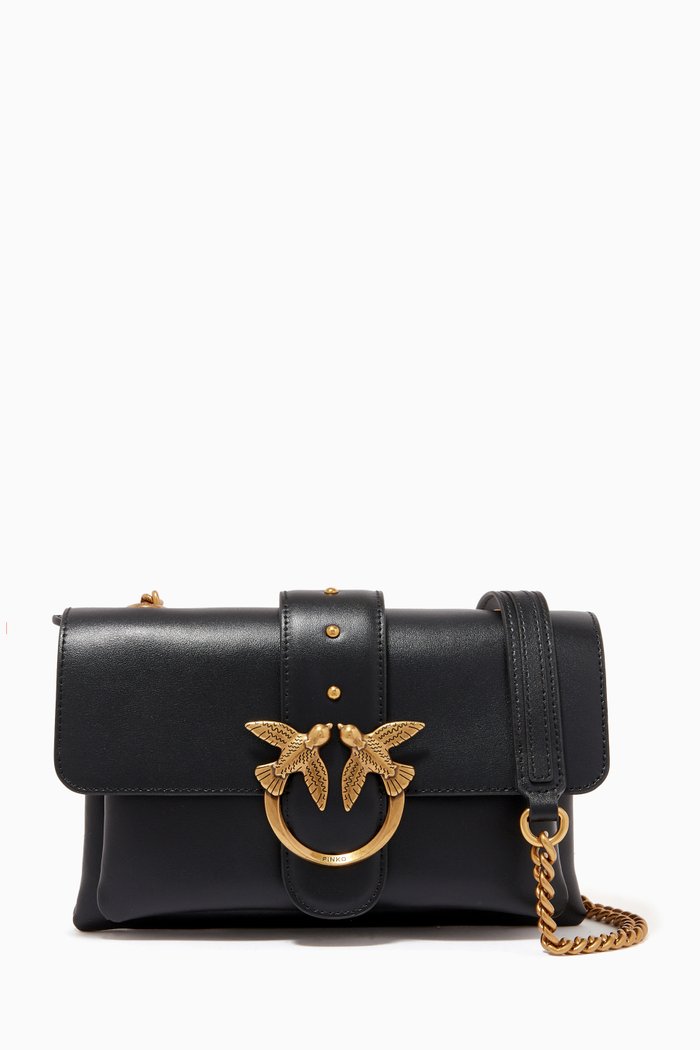 

Love Mini Soft Simple 5 Crossbody Bag in Leather, Black