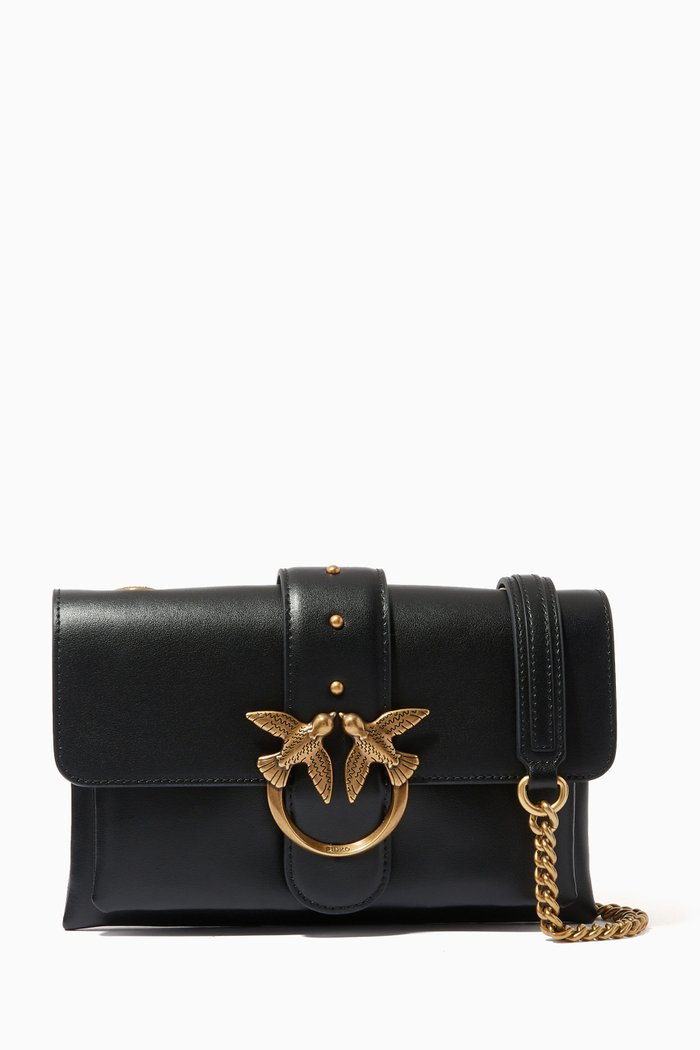 

Love Mini Soft Simply 6 Crossbody Bag in Leather, Black