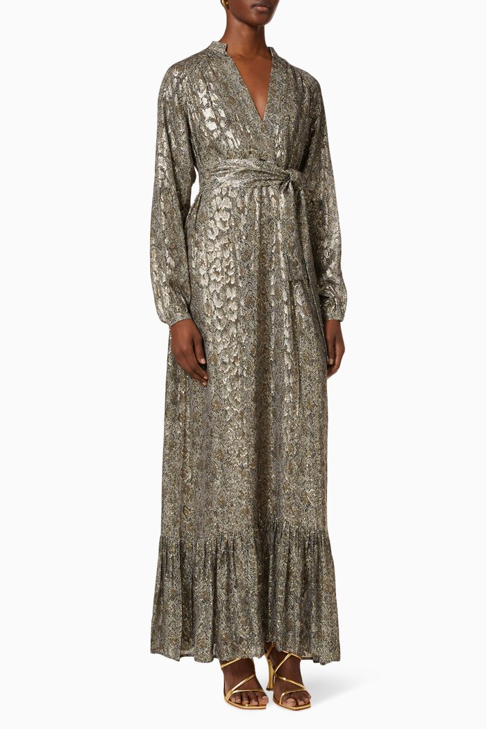 

Pergamena Maxi Dress in Viscose, Black