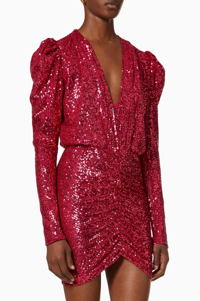 

Resistencia Dress in Sequin-embellished Crepe, Gold