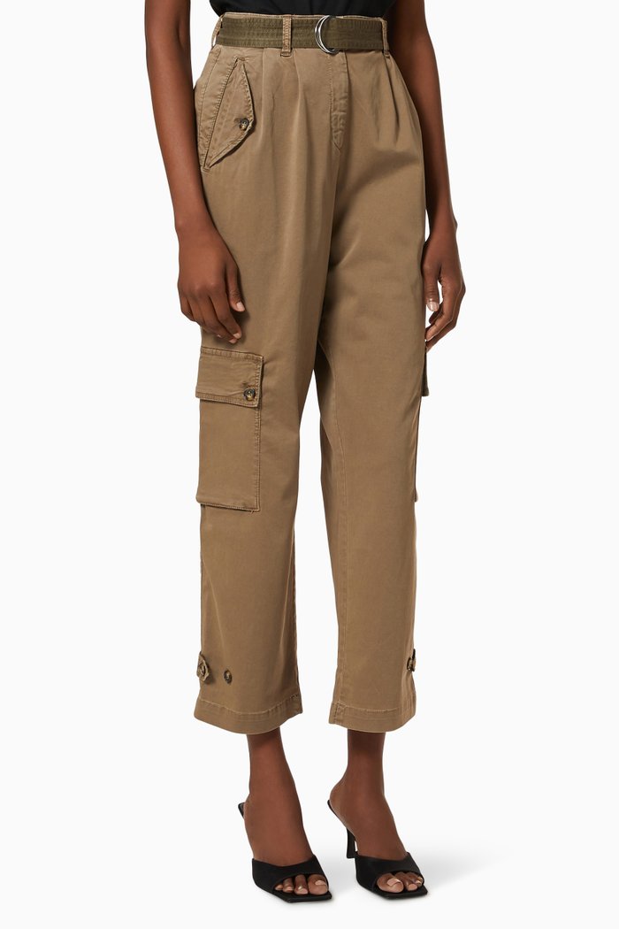 

Sentire 1 Pants in Cotton-blend Satin, Brown