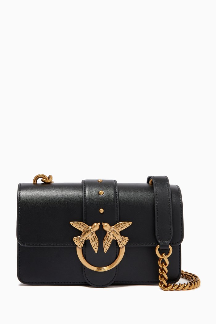 

Love Mini Icon Simply 6 Crossbody Bag in Leather, Black