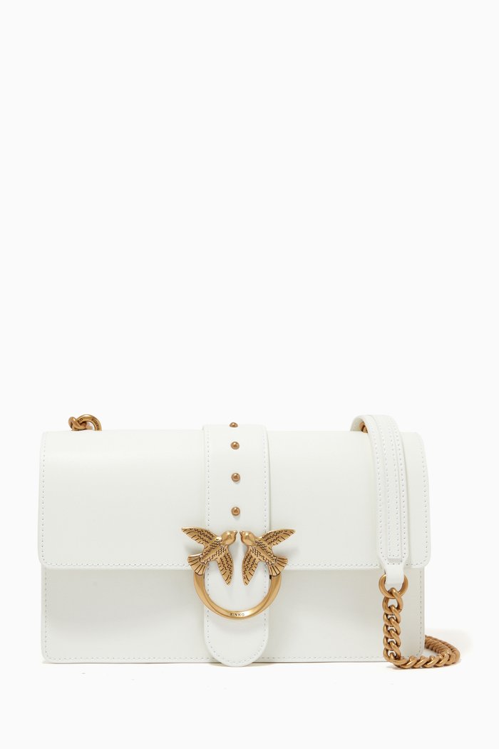 

Classic Icon Simply 9 Crossbody Bag in Leather, White