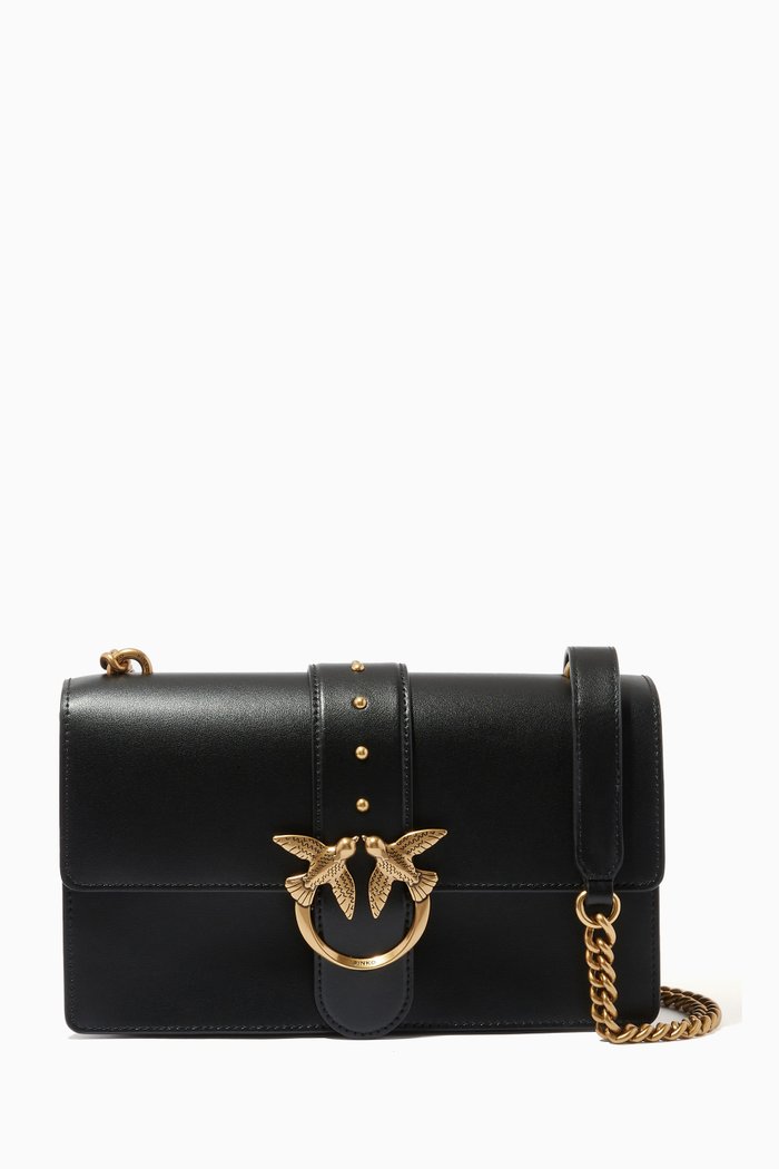 

Classic Icon Simply 6 Crossbody Bag in Leather, Black